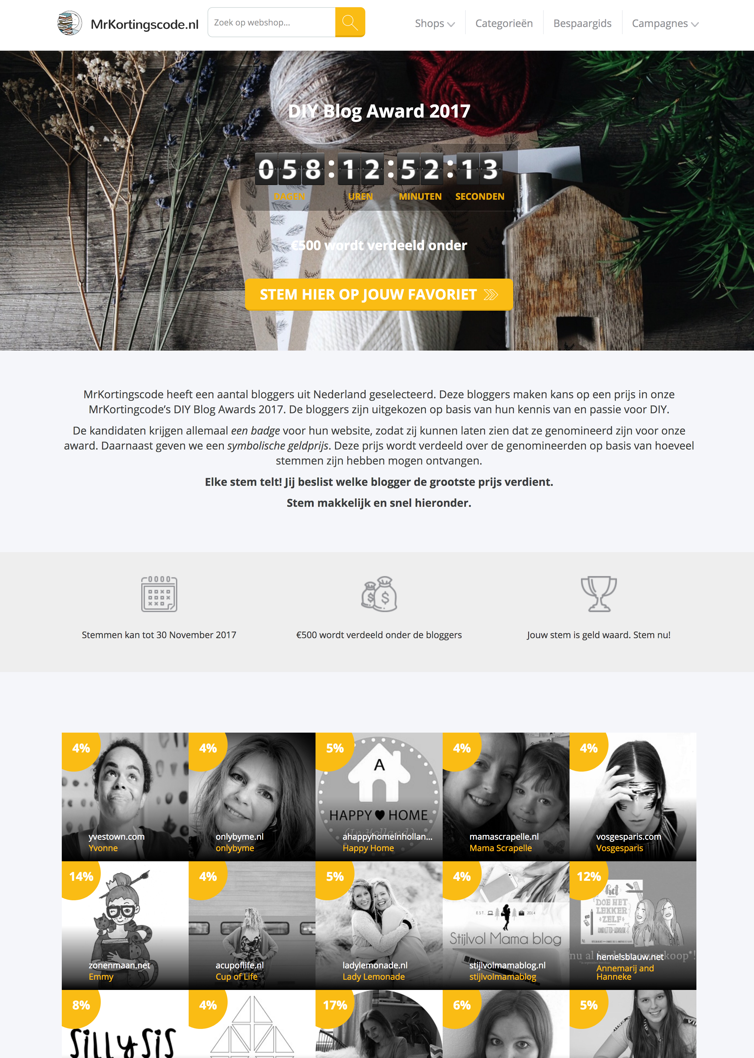 DIY Blog award, stem jij ook?